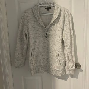 Banana Republic sweater with Heather detail and button neckline
